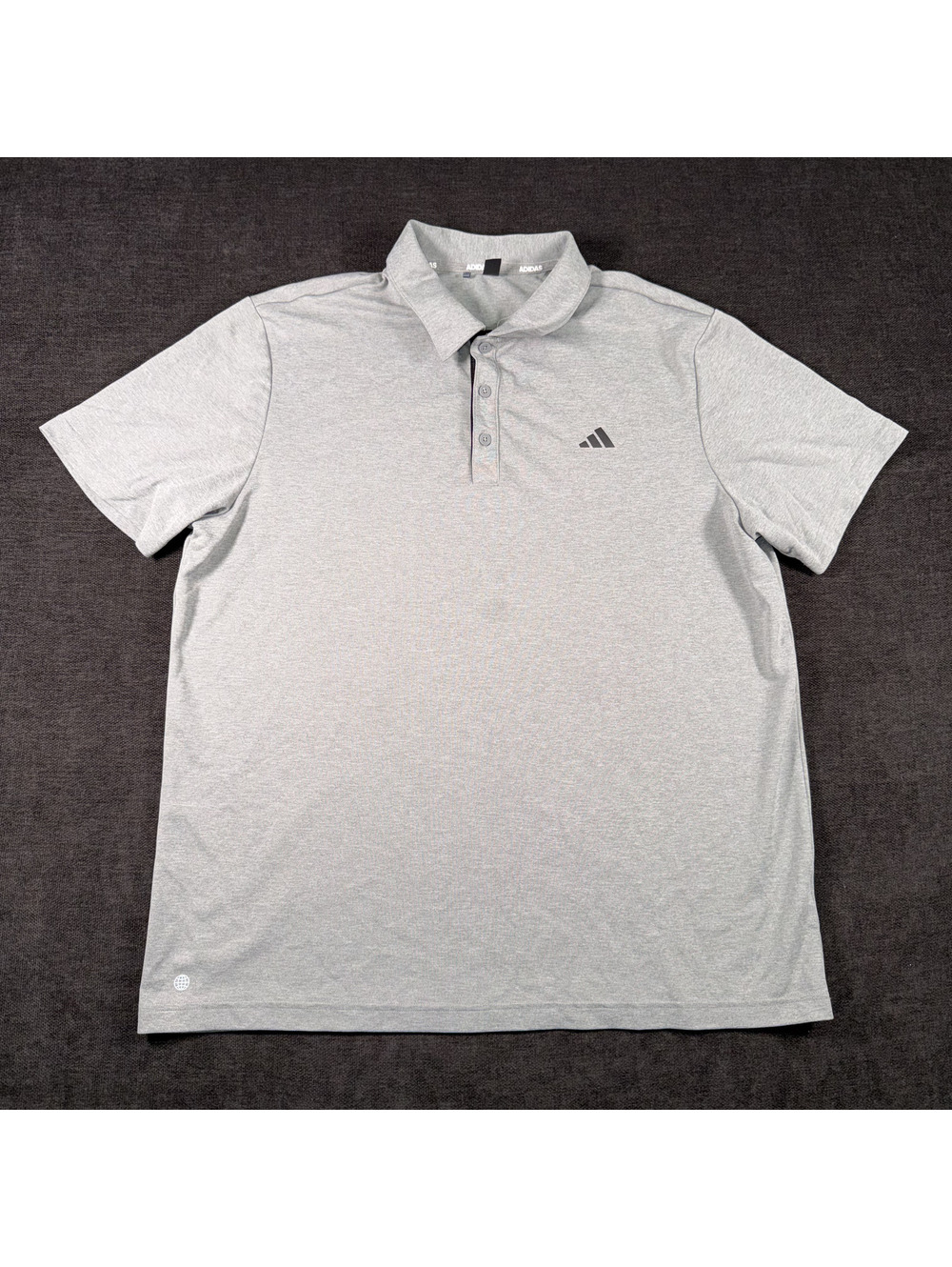 Adidas Men's Gray Polo Shirt Size Large